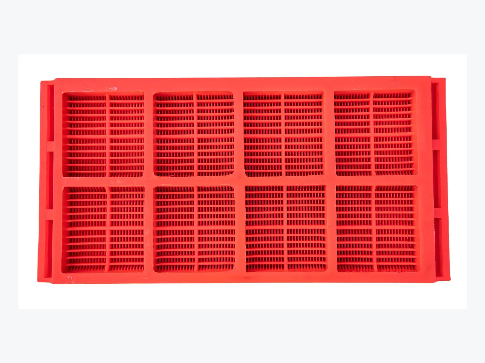 Polyurethane dewatering screen panel support-side view