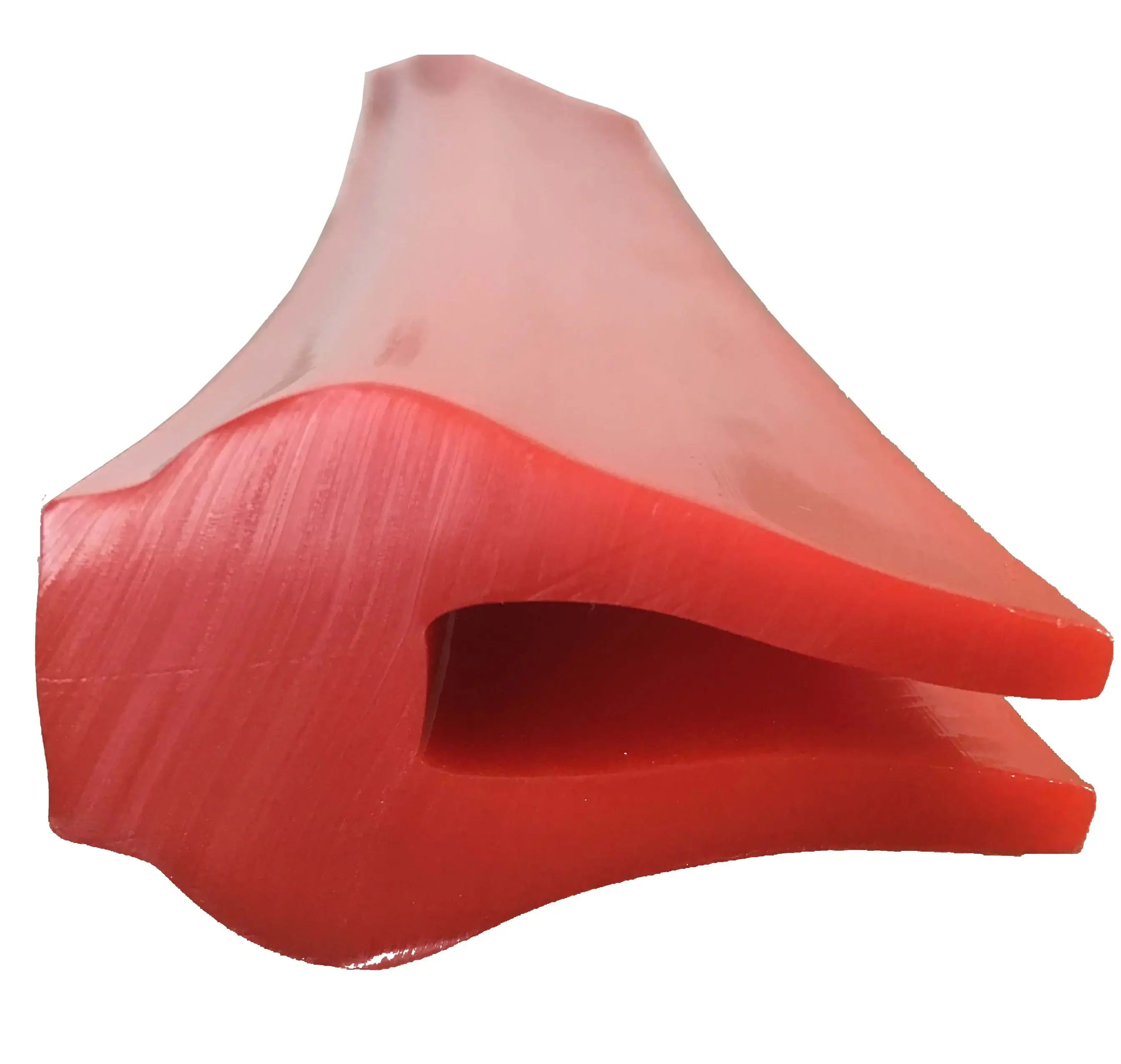 Red polyurethane capping profile for a screen deck support