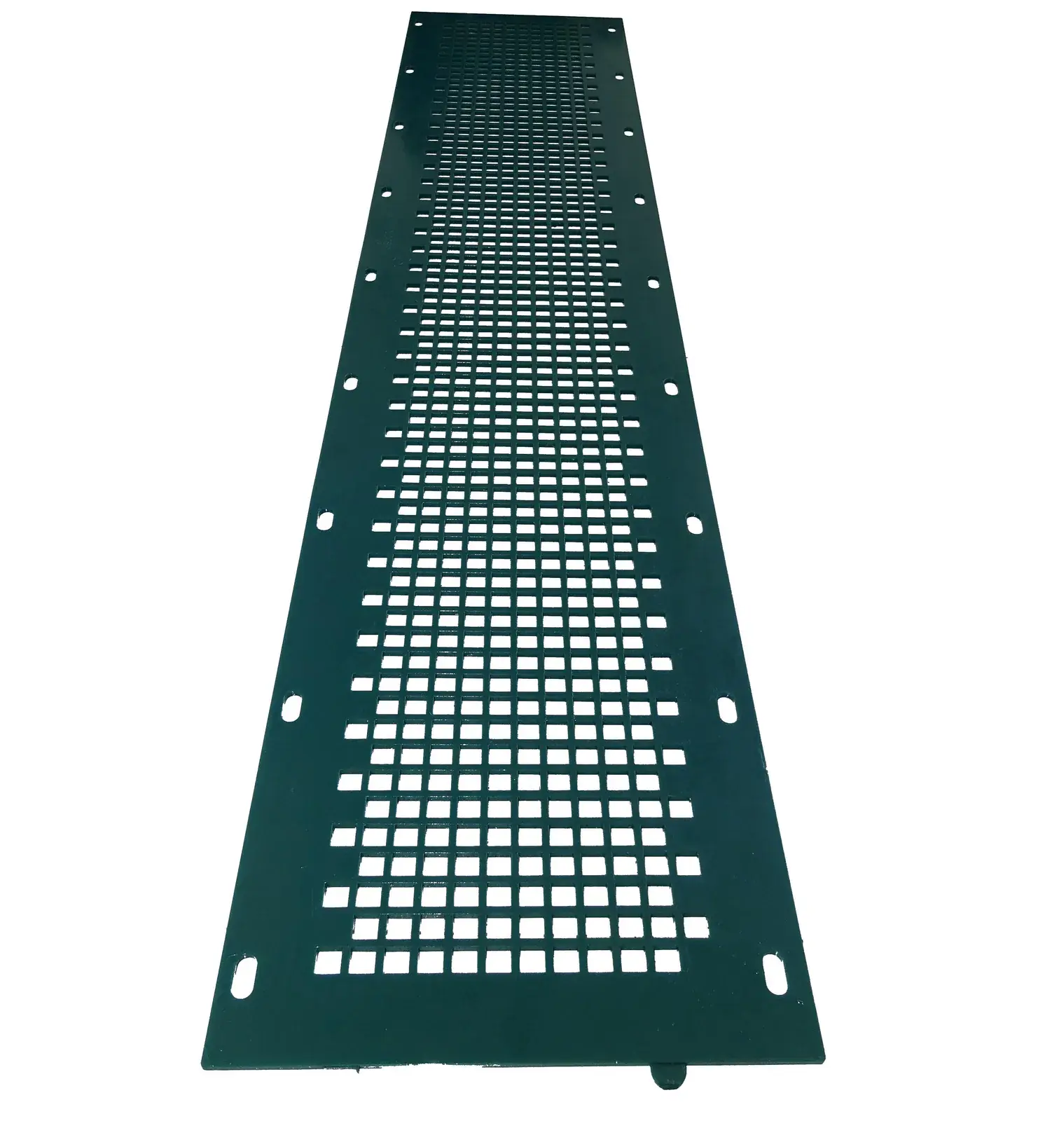 Flip-Flow polyurethane panel with perimeter mounting holes.